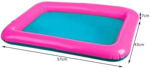 Nisip creativ magic 2 kg albastru 14 forme accesorii cutie gonflabila