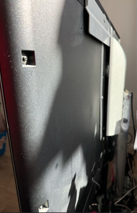 masa rotativa suport tv din inox si sticla si stick smart xiaomi