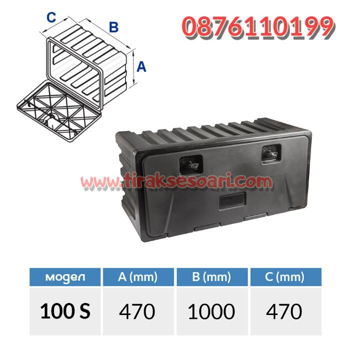 100 CM Сандък за инструменти камиони ремаркета Кутия за инструменти