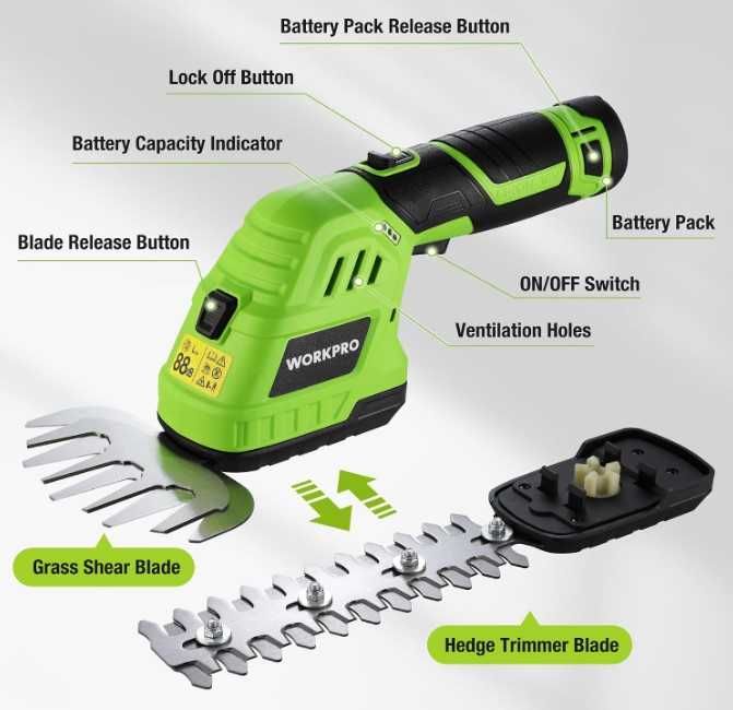 Trimmer 2 in 1 Gard Viu si Iarba, cu Acumulator, NOU