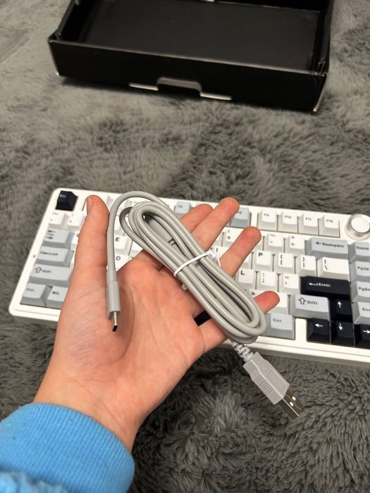 Tastatură wireless AULA F75 Albastru deschis (Engleză)