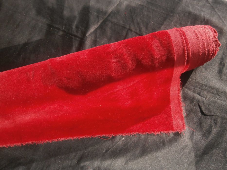Плат,Плюш,Червен,Луксозен,Покривка,Соц.