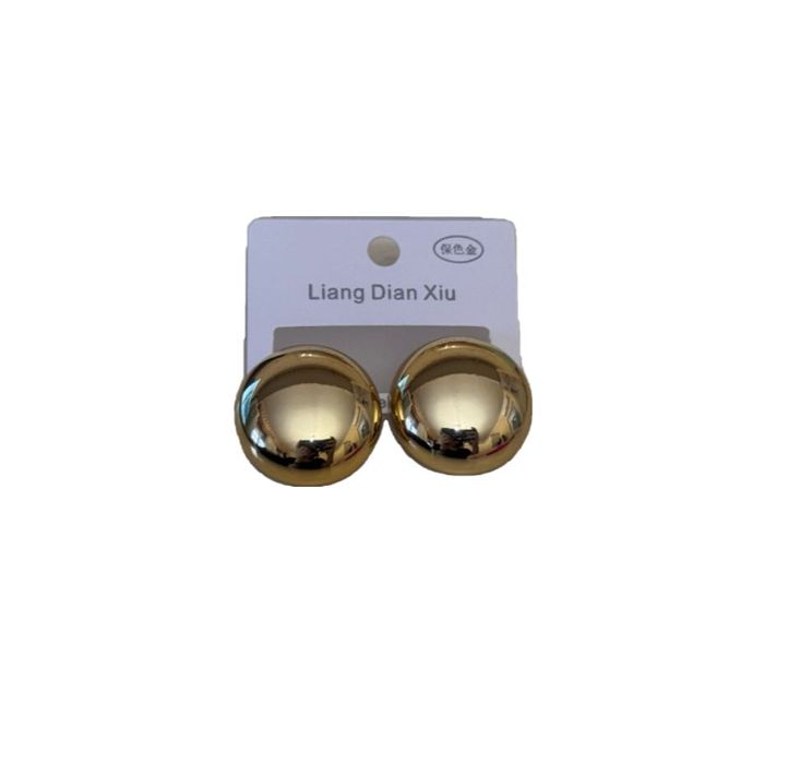 Золотые круглые серьги