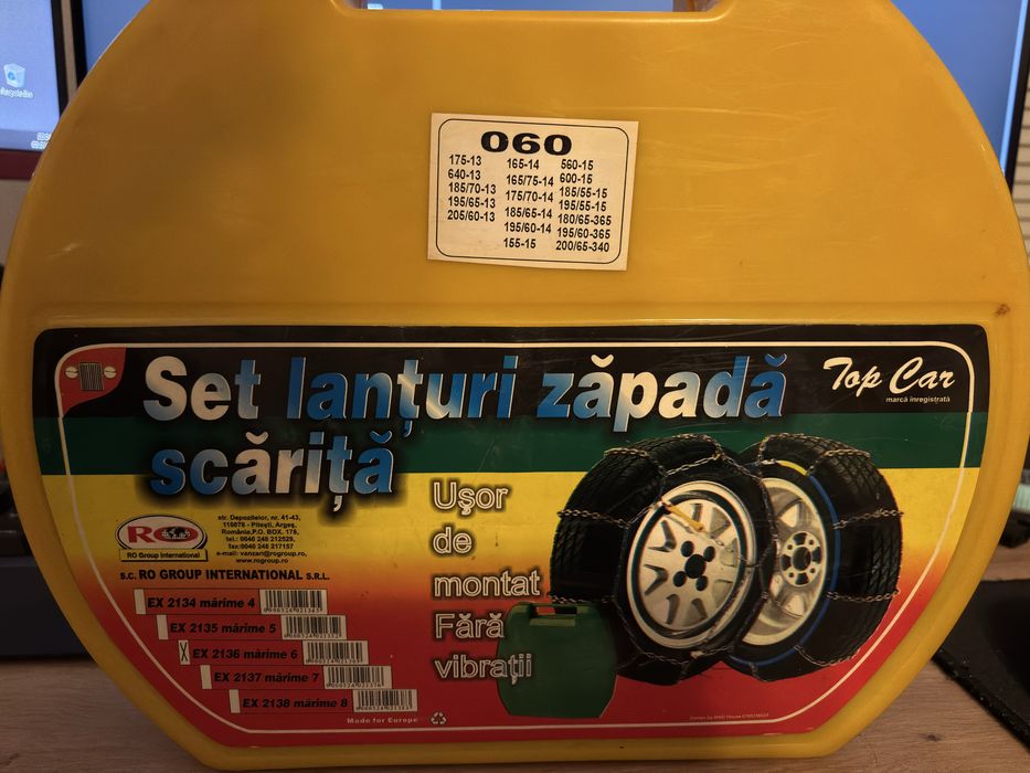 Set lanțuri zăpadă scariță. Nou Nefolosit.