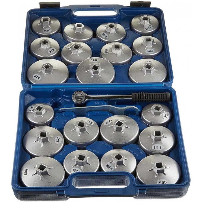 НЕМСКИ Ключове За Маслен Филтър Forsage 1/2" 23 Части + ЛЕД ФЕНЕР