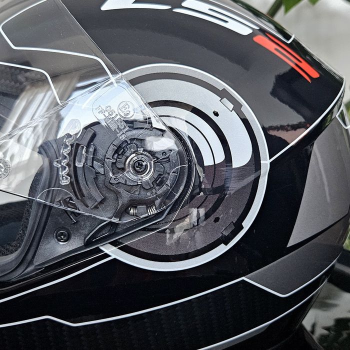 Casca Moto, LS2, S, Negru, Rosu, Full Face, 55/56