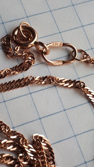 цепочка  завод г. Масква, красный золото 585.