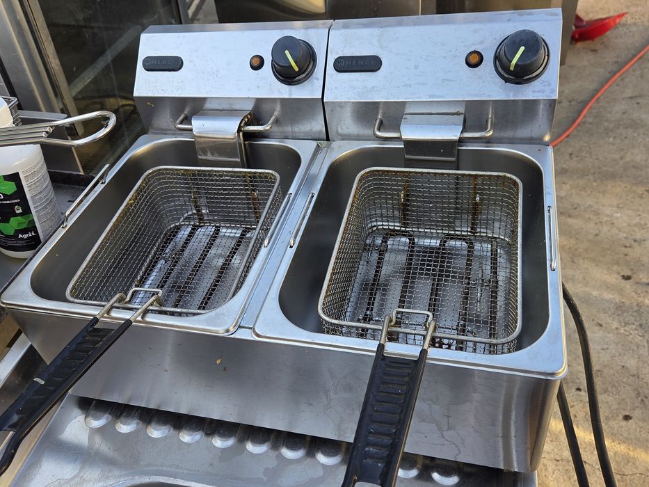 Friteuza dubla cu banc sau fara banc, electrica sau gaz