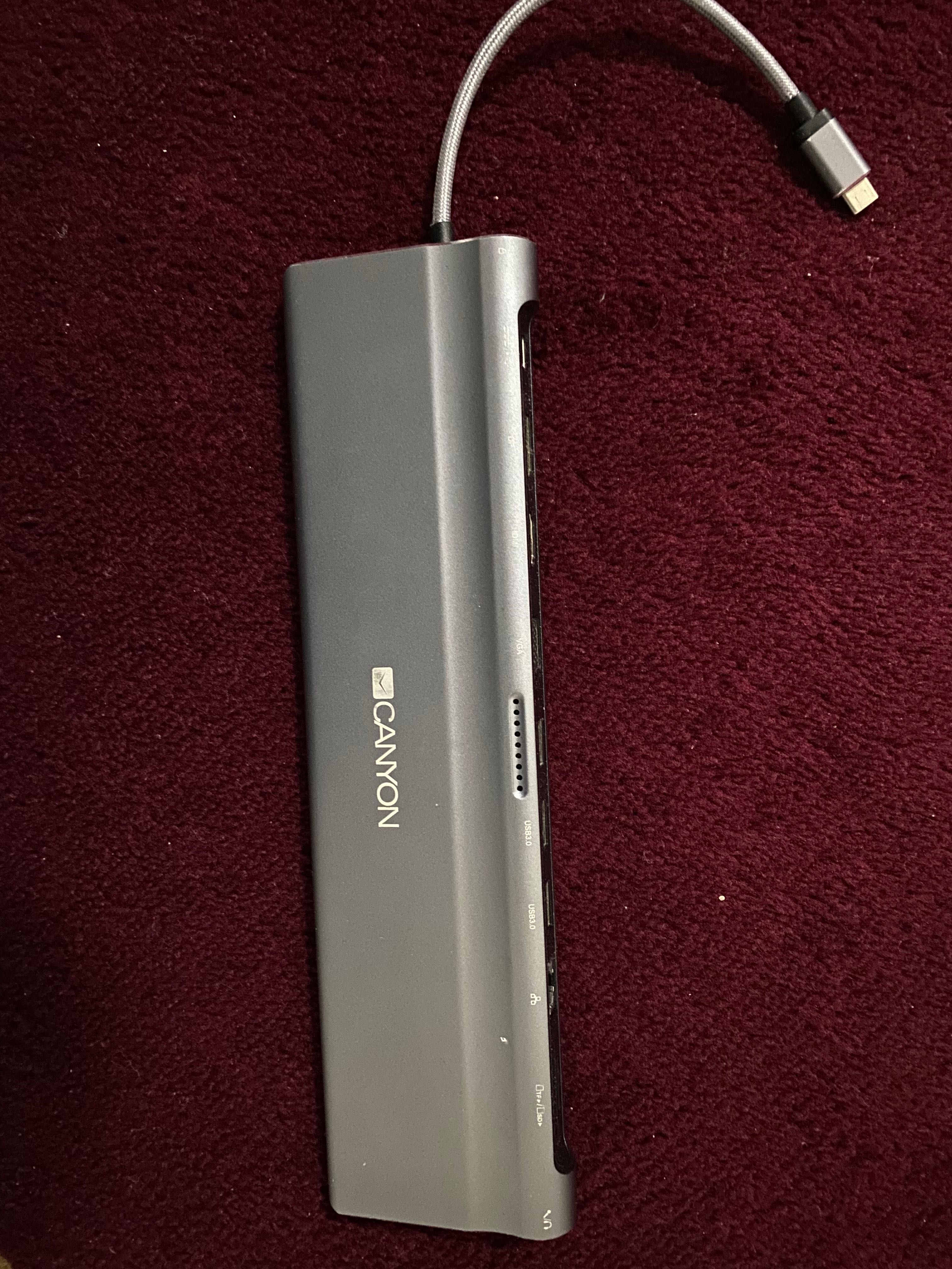 МНОГОПОРТОВАЯ док-станция canyon USB TYPE C 12-В-1 - Периферийные ...