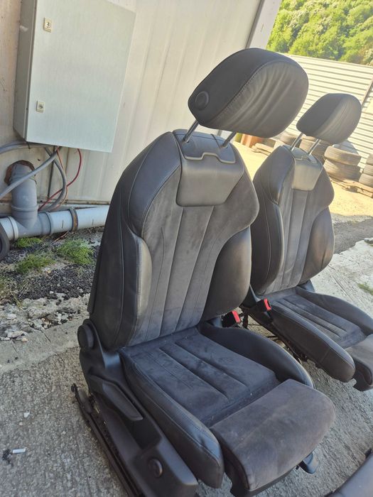 Interior S Line Audi A4 B9 2017 piele cu alcantara incalzire