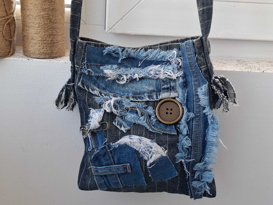 Дънкова чанта, рециклирана, еко