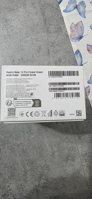 Vând Telefon Xiaomi Redmi Note 13 Pro 8Gb ram Memorie 256 culoare Forest  Green  cu garanție pana in noiembrie 2026