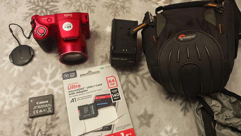 Aparat foto Canon PowerShot SX400 IS roșu si canon Ixus 65  ITP