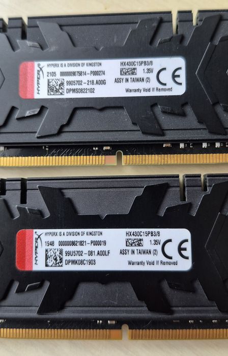 16GB RAM DDR4 3000MHz Hyper X Predator