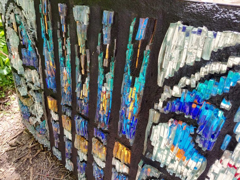 Витраж из цветного хрусталя