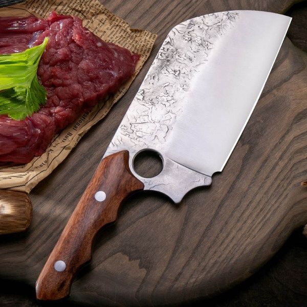 Масивен месарски сатър Cutler c кожена кания