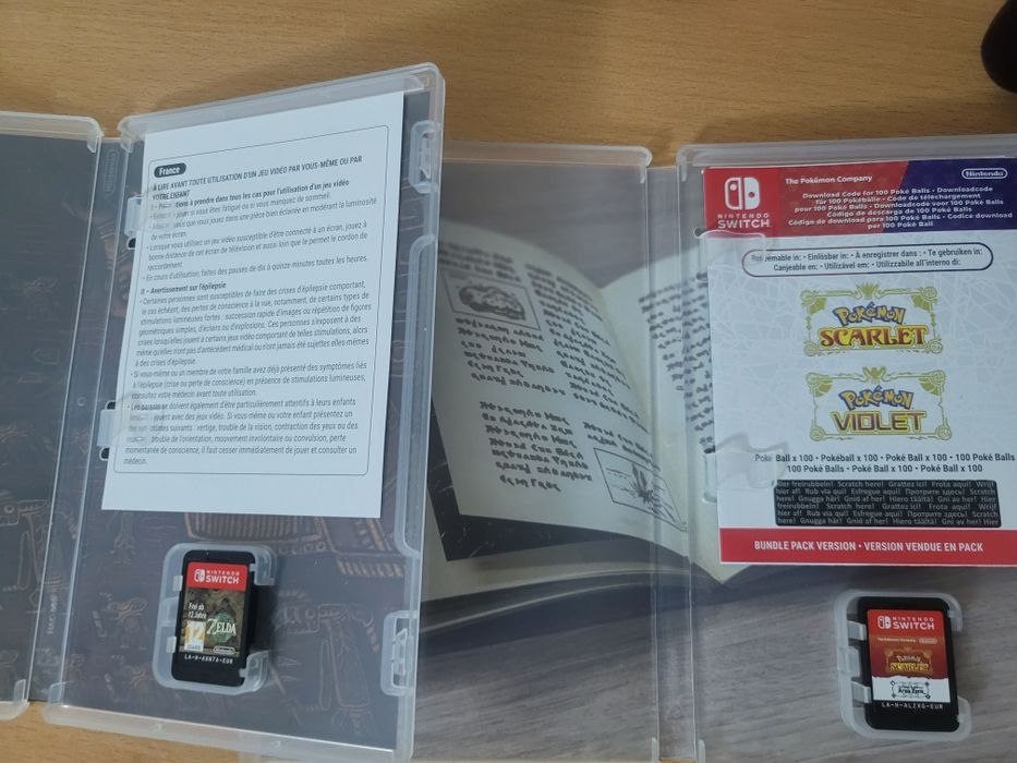 Nintendo Switch V2 + Zelda Tears of the Kingdom + Pokémon Scarlet (DLC inclus)