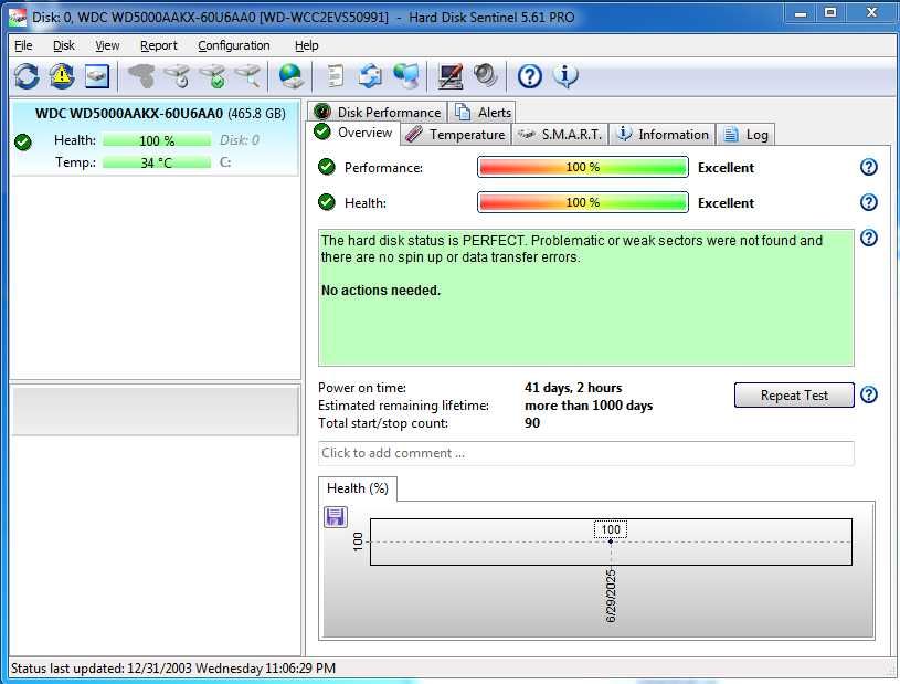 Твърд диск 500GB WD Blue, 16 MB HDD, перфектен, използван 41 дни