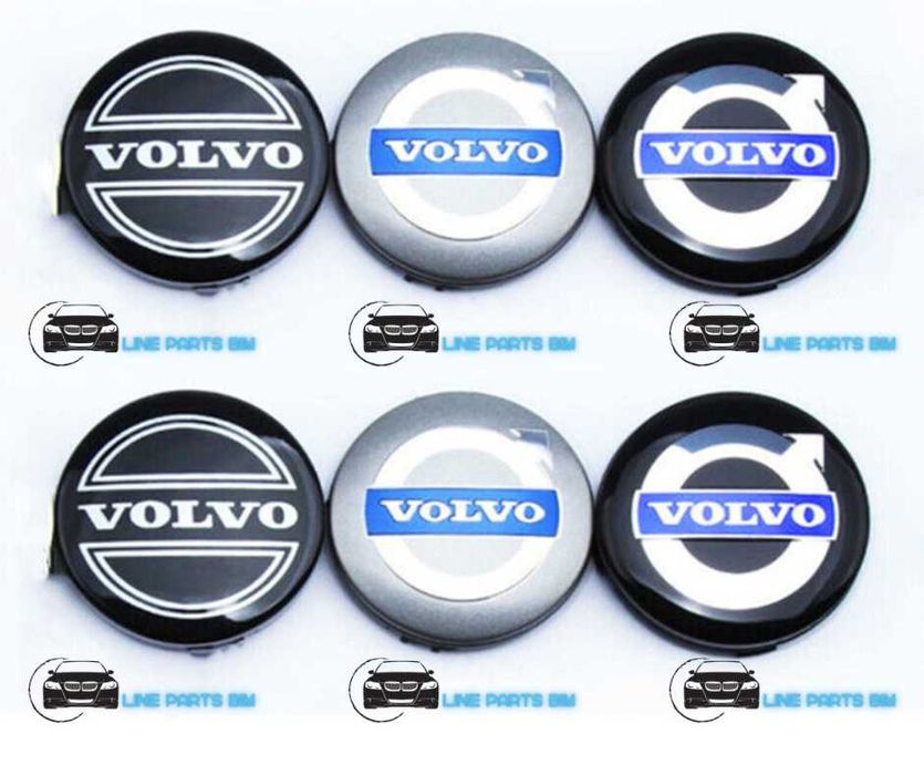 Set 4 Embleme Jante Volvo 64mm Diferite Culori, Capace Roti VOLVO NOI