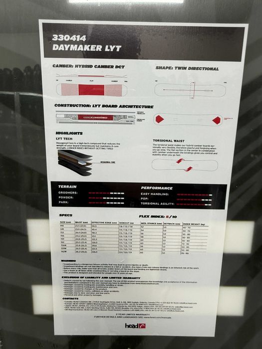 placa noua snowboard head daymaker lyt L153cm