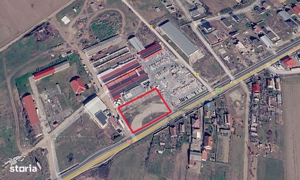 Teren intravilan/Spatiu comercial-industrial cu fundatie – Les DN79