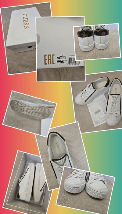 Sneakers Guess Pardie6 FLJPR6 ELE12 Alb