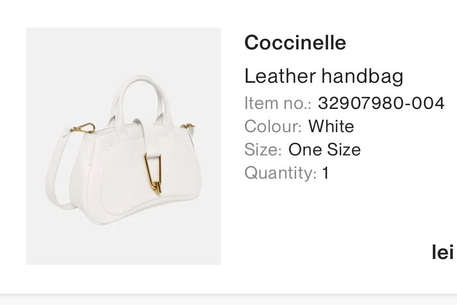 Geanta noua mare alba Coccinelle