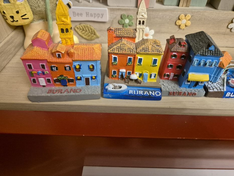 Casute miniatura, Burano(Venetia)-5buc