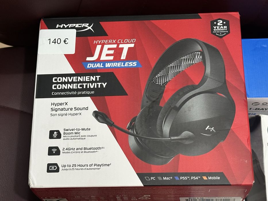 НОВИ БЕЗЖИЧНИ гейминг слушалки HyperX Cloud JET Wireless PC/PS4,5/MAC