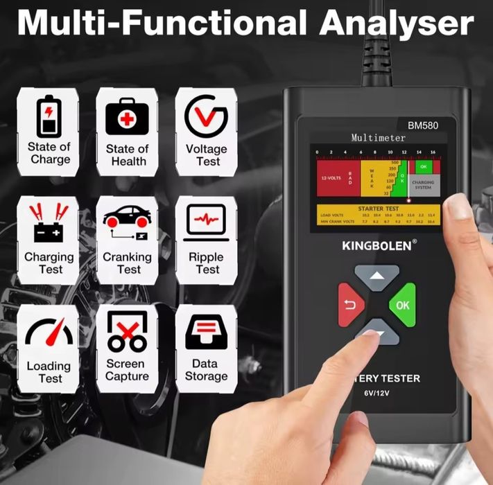 Тестер акумулатора, товарна вилка.
