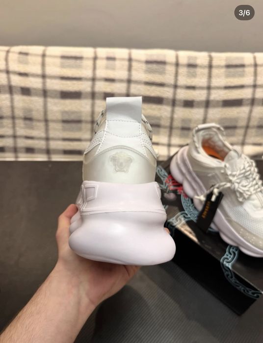 *START VARA* Versace Chain Reaction White ( Livrare Cu Verificare Colet)