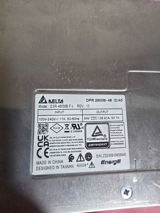 Vând 5 surse telecom Delta Electronics