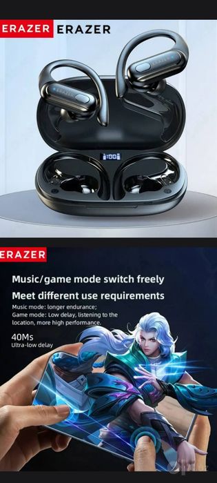 ERAZER by Lenovo Блютуз наушники беспроводные спорт Bluetooth sport