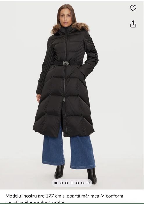 Guess - Geacă din puf New Olga W4BL41 WEX52 Negru, marimea S