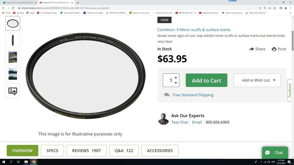 Filtru B+W XS-Pro Digital, MRC Nano, UV, 77 mm, original