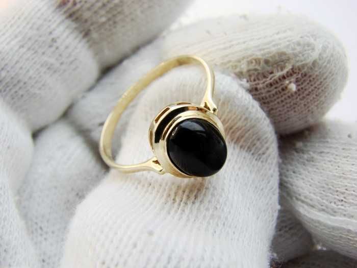 Inel Aur 14K Cu Noix Cabochon -