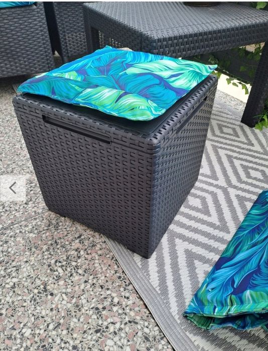 Градинска маса за съхранение 2 в 1