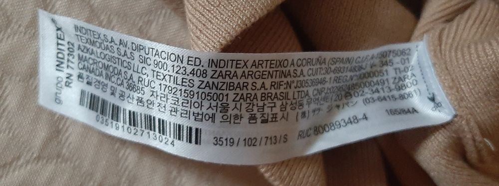 Bluza Zara ,marimea S,cu  maneca lunga