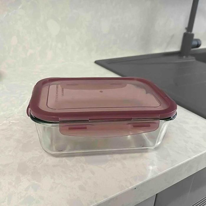 Стъклена кутия за храна, с голям капацитет 1700 мл