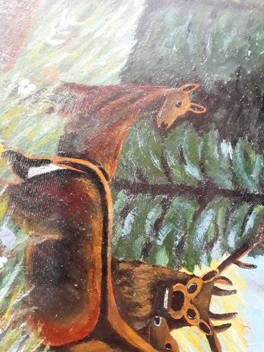 Tablouri vechi, colecție în ulei, cusute „în urma acului ”