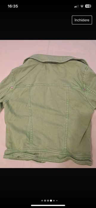 Vând geacă scurtă jeans verde xs