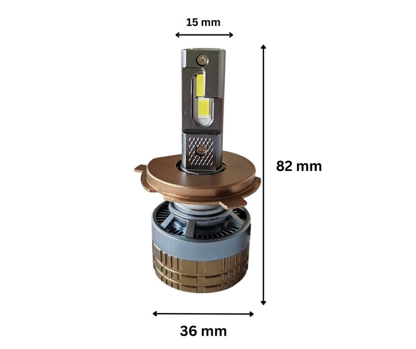 Smart LED крушки H4 (къси/дълги), Dual Color 70W с Bluetooth и CANBUS - 12-24V
