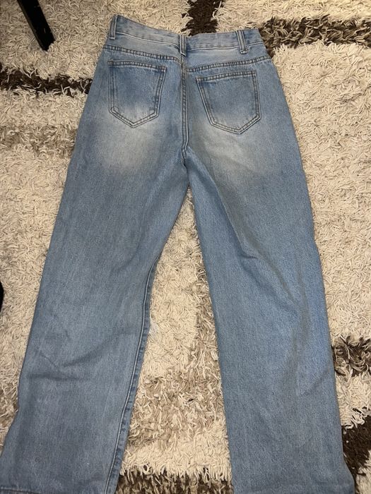 Дамски сини скъсани дънки  XS размер