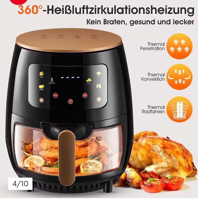 Airflayer Oyajia Friteuza cu aer cald  6L fara ulei