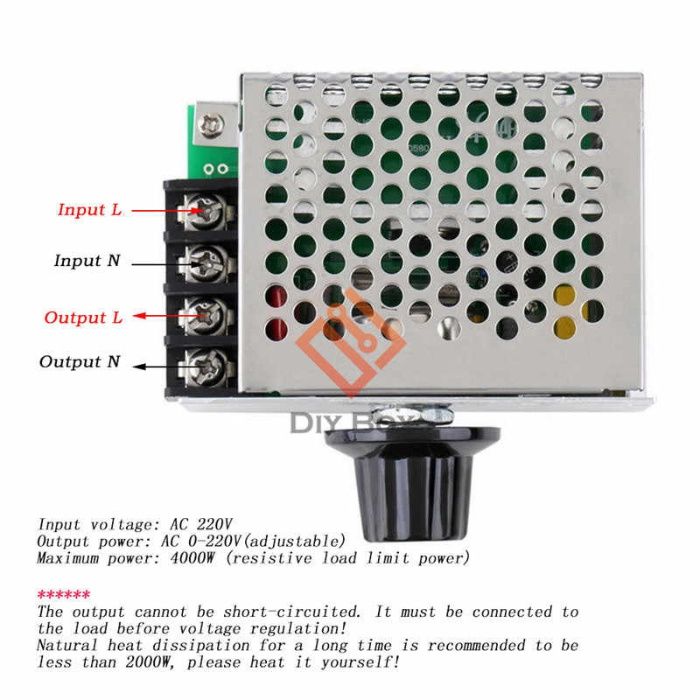 Variator tensiune regulator turatie motor curent alternativ 4000w 220V