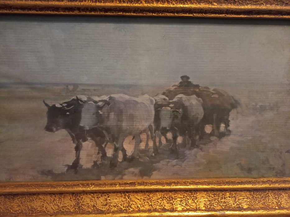 Tablou car cu 4 boi, reproducere