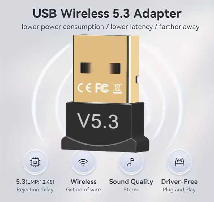 USB BT5.3 Безжичен мрежов адаптер