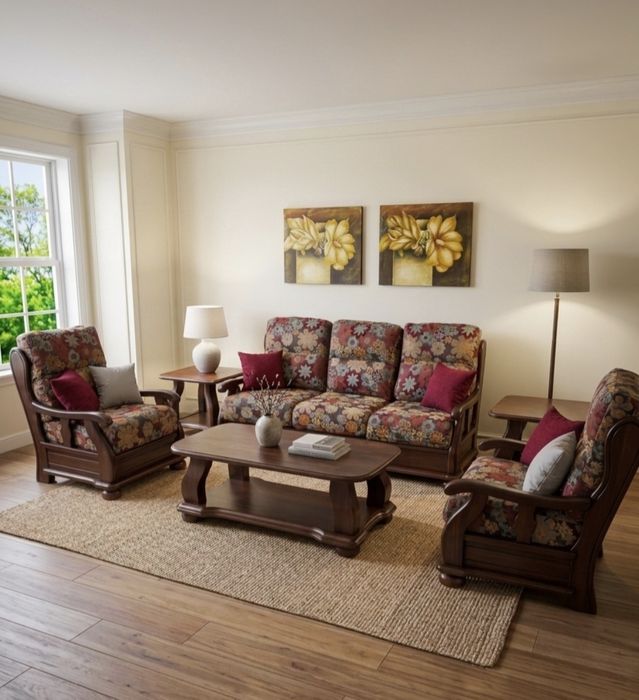 Canapele pe structura din lemn