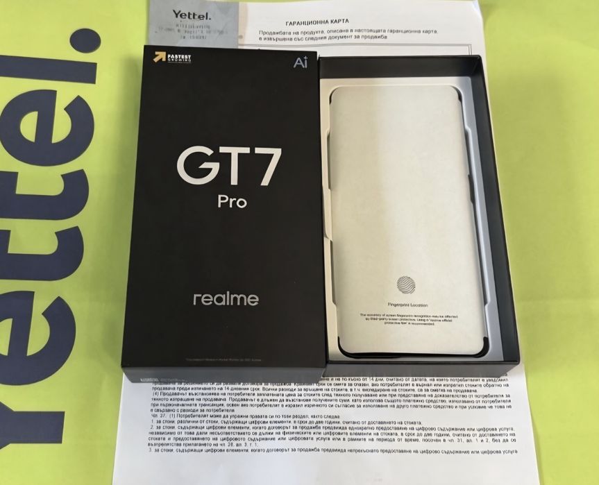 КАТО НОВ 512GB Realme GT7 Pro Гаранция Yettel 2027г. Orange GT 7
