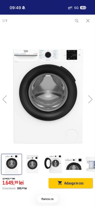 Masina spalat rufe beko b300. 8kg